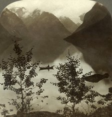 'Lake Loen - fed by glaciers on its cloud-capped mountain shores - Norway', c1905. Creator: Unknown.