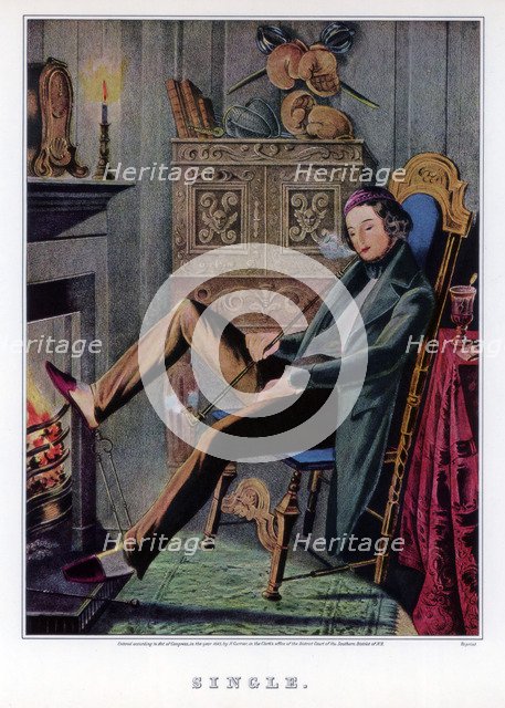 'Single', 1845.Artist: Nathaniel Currier
