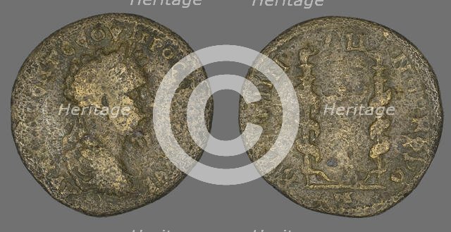 Coin Portraying Emperor Septimius Severus, 193-211. Creator: Unknown.