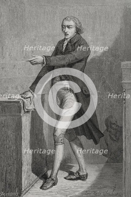 Jean-Baptiste Louvet de Couvray (1760-1797), French novelist, journalist, playwright..., 1876.  Creator: Hippolyte de la Charlerie.