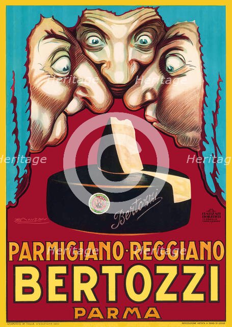 Bertozzi Parmigiano Reggiano, 1930. Creator: Mauzan, Luciano Achille (1883-1952).