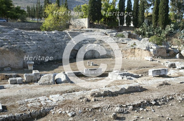 The Odeon at Corinth, Greece. Artist: Samuel Magal