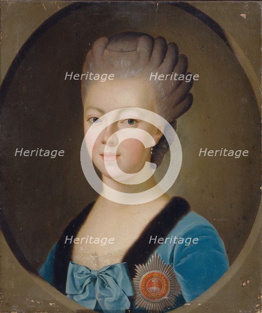 Portrait of Grand Duchess Natalia Alexeyevna of Russia (1755-1776), Princess Wilhelmina Louisa of Hesse-Darmstadt, 1770s. Artist: Anonymous, 18th century  
