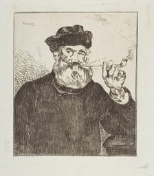 The Smoker (Le Fumeur), 1866-67. Creator: Edouard Manet.