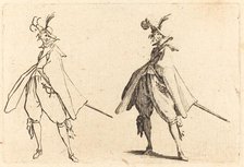 Gentleman in Large Mantle, Front View, c. 1622. Creator: Jacques Callot.