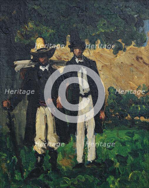 Marion and Valabrègue Setting out to Paint from Nature, 1866. Creator: Cézanne, Paul (1839-1906).