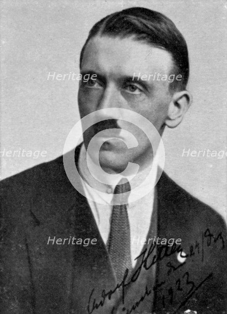 Adolf Hitler, Austrian born dictator of Nazi Germany, 1923. Artist: Unknown