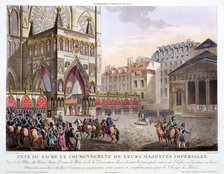'Sacred Festival and Coronation of their Imperial Majesties', Paris, 1804 (1806).  Artist: Dorgez