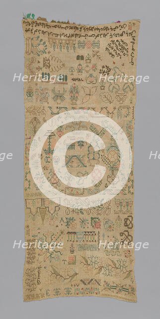 Sampler, Turkey, 18th/19th century. Creator: Ummu Gulsun.