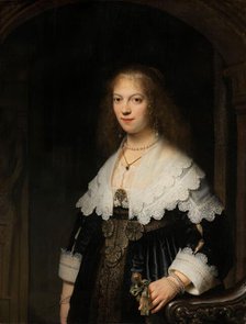Portrait of a Woman, Possibly Maria Trip, 1639. Creator: Rembrandt Harmensz van Rijn.