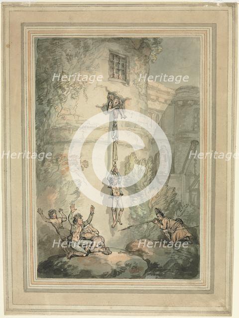 Escape of French Prisoners. Creator: Thomas Rowlandson (British, 1756-1827).