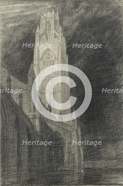 Study for 'St Botolph's, Boston', 1924. Artist: Frederick Landseer Maur Griggs.