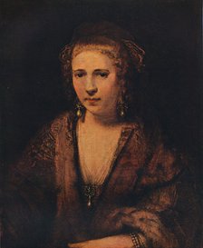 'Portrait of Hendrickje Stoffels with a Velvet Beret ', c1654. Artist: Rembrandt Harmensz van Rijn.