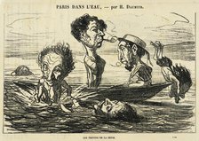 Les Tritons de la Seine, 1864. Creator: Honore Daumier.