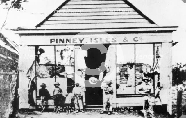 Original Finney Isles & Co. store on the corner of Ann and Warner Street, Fortitude Valley, c1870. Creator: Unknown.