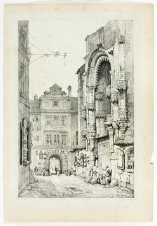 Thein Church, Prague, 1833. Creator: Samuel Prout.