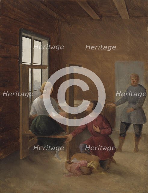 Scene from J. L. Runeberg's "Elk Hunters". Creator: Berndt Godenhjelm.