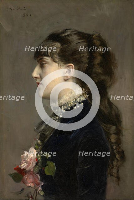 Madame Céline Leclanché, 1881. Creator: Giovanni Boldini.