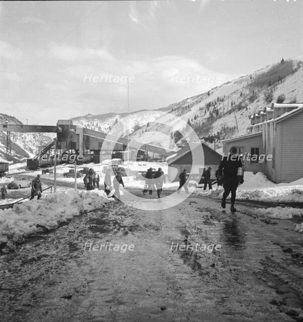 Miners coming home, Blue Blaze mine, Consumers, mining town near Price, Utah, 1936. Creator: Dorothea Lange.