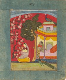 A lady picking blossoms, illustrating the musical mode Ramakali Ragini, c1675. Artist: Unknown.