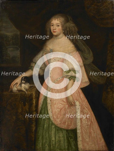 Portrait of Elizabeth Charlotte, Princess Palatine (1652-1722), Duchess of Orléans, ca 1667. Creator: Ruel (Rüll), Johann Baptist (ca 1634-1685).