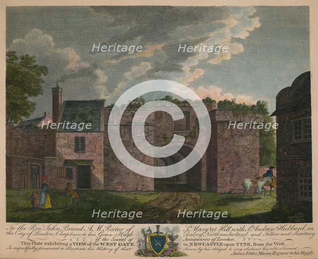 'A view of the West Gate in Newcastle upon Tyne, from the West', c1780, (1905). Creator: James Fittler.