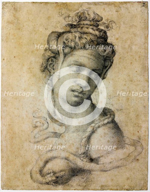 Cleopatra, c.1535. Artist: Buonarroti, Michelangelo (1475-1564)