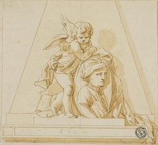 Preliminary Design for Monument to John Gay the Poet, c. 1736. Creators: John Michael Rysbrack, Richard Wilson.