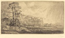 Landscape with Two Trees (Paysage aux deux arbres). Creator: Alphonse Legros.