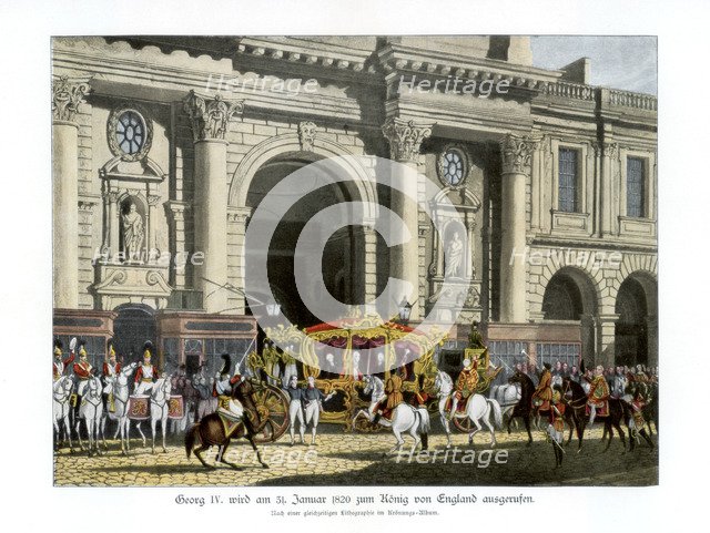 The proclamation of George IV as king, 31 January 1820 (1900). Artist: Unknown