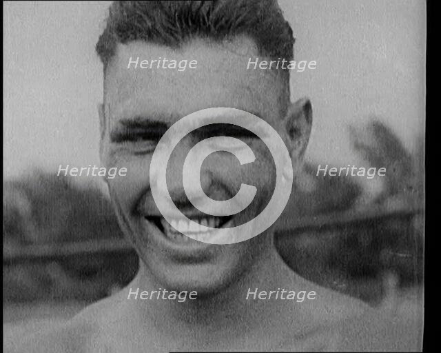 Jack Dempsey Grimacing for the Camera, 1921. Creator: British Pathe Ltd.