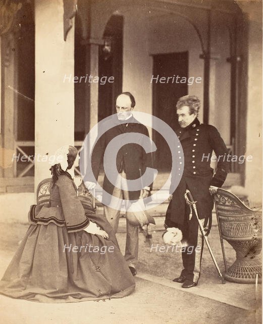 The Countess Canning, The Earl Canning, G.G. and Lord Clyde C.in C., Simla, 1860. Creator: Unknown.