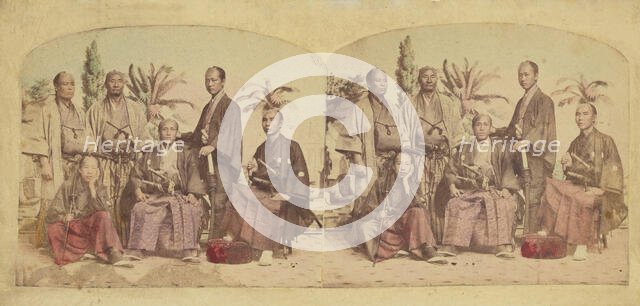 Members of the First Japanese Diplomatic Mission to the United States, negative 1860; print 1860s. Creator: Charles De Forest Fredricks.