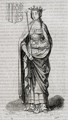 Violant of Bar, (c1365-1431), Queen consort of Aragon by marriage, as 2nd wife of the king, 1852. Creator: Tomás Carlos Capuz.