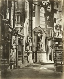 North aisle of Westminster Abbey, London, c1860. Artist: Victor A Prout.