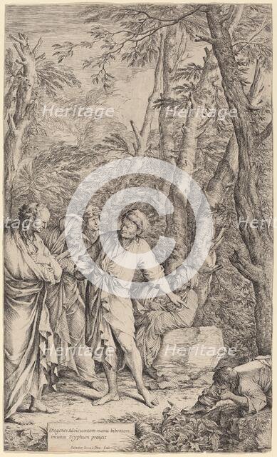 Diogenes Casting away his Bowl, 1662. Creator: Salvator Rosa.