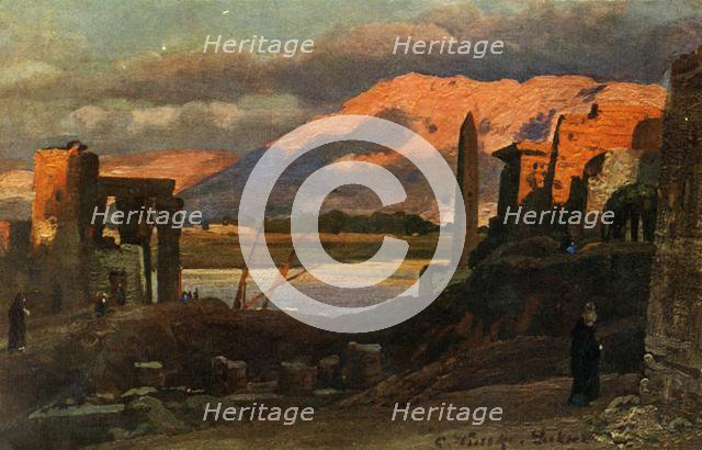 'Luxor and the mountains of Thebes', c1918-c1939. Creator: Unknown.