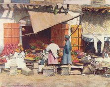 'A Fruit Stall', 1905. Artist: Mortimer Luddington Menpes.