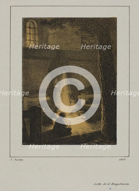 Group of Children Around a Candle, 1818. Creators: Jean-Baptiste Isabey, Godefroy Engelmann.