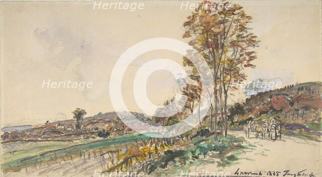 Road near La Côte-Saint-André, 1885. Creator: Johan Barthold Jongkind.