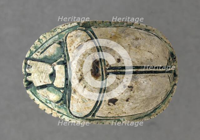 Hyksos Scarab with Foreign King's Name (image 2 of 2), 13th-16th Dynasties (1786-1569 B.C.). Creator: Unknown.