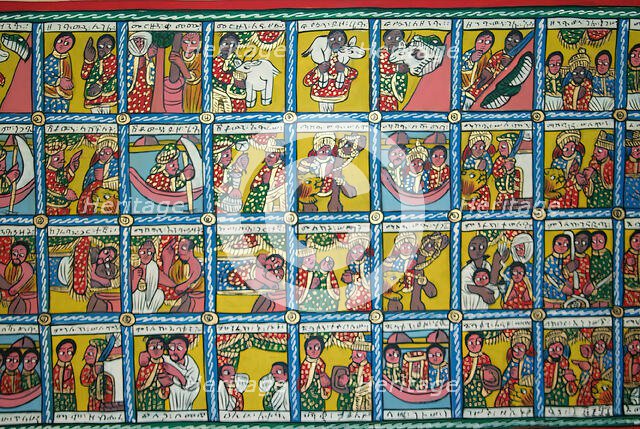 Queen of Sheba and King Solomon conceiving King Menelik I, 20th Century. Creator: Unknown.