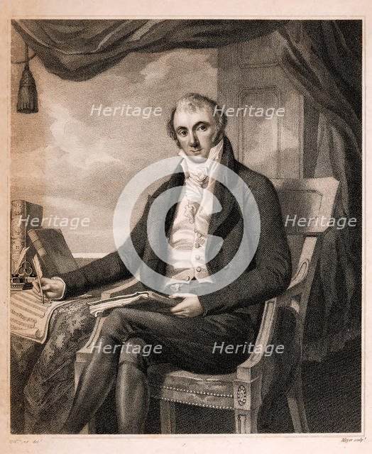 Portrait of pianist and composer Joseph Wölfl (1773-1812), 1811. Creator: Pyne, William Henry (1769-1843).