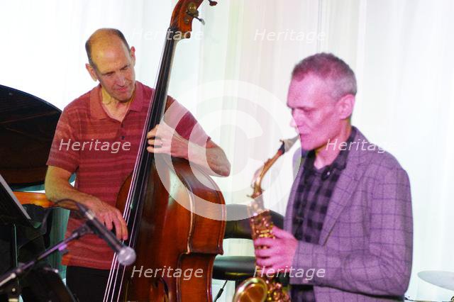Tom Hill and Chris Bowden, Watermill Jazz Club, Dorking, Surrey, 25 June 2019. Creator: Brian O'Connor.