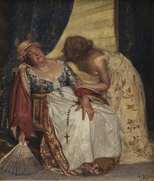 Julie and the nurse, 1874. Creator: Kristian Zahrtmann.
