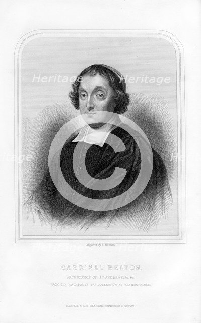 David Beaton, Archbishop of St Andrews, (1870).  Artist: S Freeman