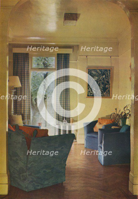Interior of Mrs Ewart Sofio's house, 25 Bark Place, Bayswater, London, 1932. Artist: Unknown.