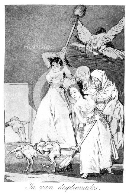 'There they go, plucked', 1799. Artist: Francisco Goya