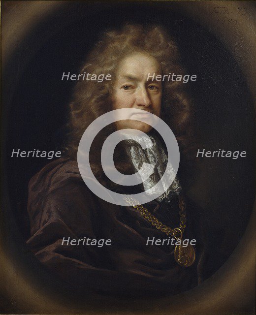 Elias Ashmole, 1687. Artist: John Riley.