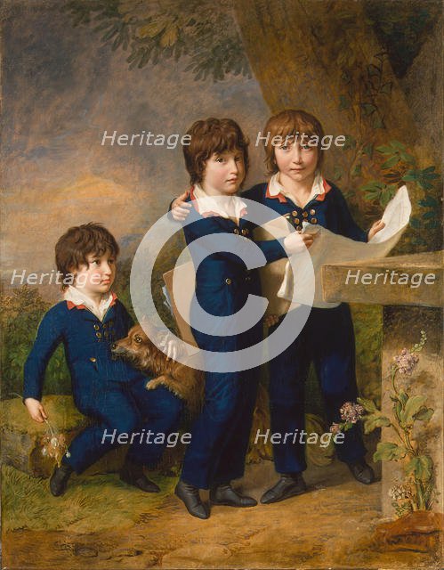 The Children of Martin Anton Heckscher: Johann Gustav Wilhelm Moritz (1797-1865)..., 1805. Creator: Johann Heinrich Wilhelm Tischbein.